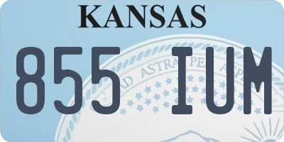 KS license plate 855IUM