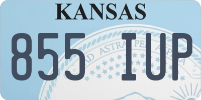 KS license plate 855IUP