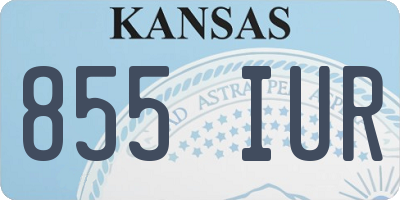 KS license plate 855IUR