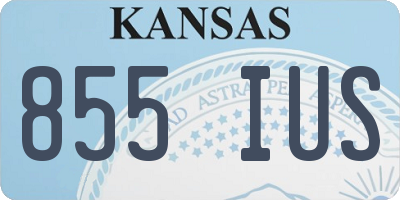 KS license plate 855IUS