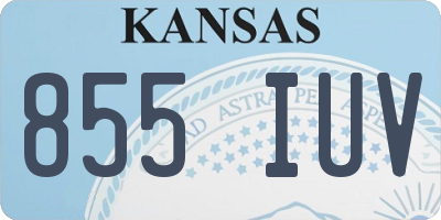 KS license plate 855IUV