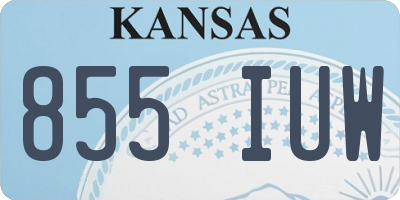KS license plate 855IUW