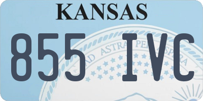 KS license plate 855IVC