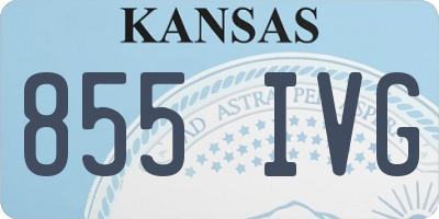KS license plate 855IVG