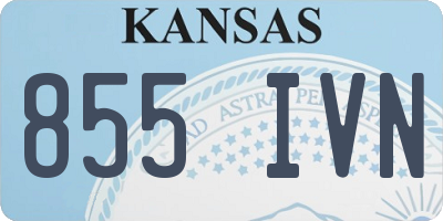KS license plate 855IVN