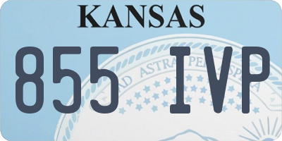 KS license plate 855IVP