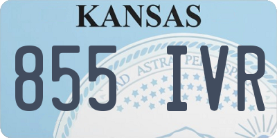 KS license plate 855IVR