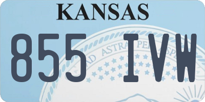 KS license plate 855IVW