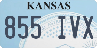 KS license plate 855IVX