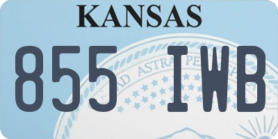 KS license plate 855IWB