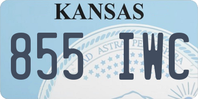 KS license plate 855IWC