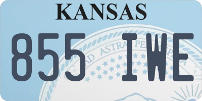 KS license plate 855IWE