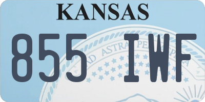 KS license plate 855IWF
