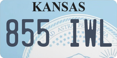 KS license plate 855IWL