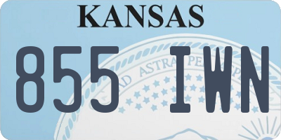 KS license plate 855IWN