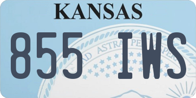 KS license plate 855IWS