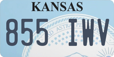 KS license plate 855IWV