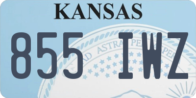 KS license plate 855IWZ