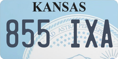 KS license plate 855IXA