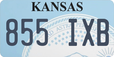 KS license plate 855IXB