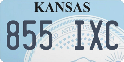 KS license plate 855IXC