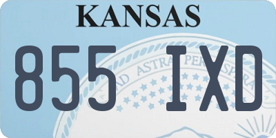 KS license plate 855IXD