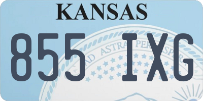 KS license plate 855IXG
