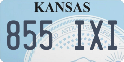 KS license plate 855IXI