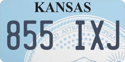 KS license plate 855IXJ