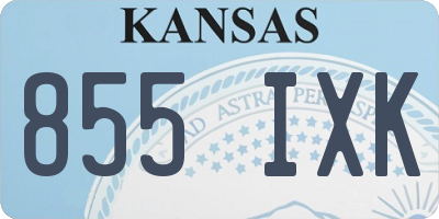 KS license plate 855IXK