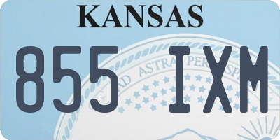 KS license plate 855IXM