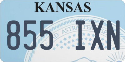 KS license plate 855IXN