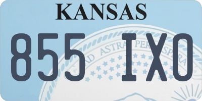 KS license plate 855IXO