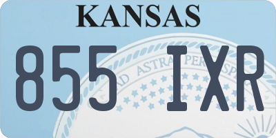 KS license plate 855IXR