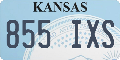 KS license plate 855IXS