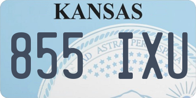 KS license plate 855IXU