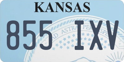 KS license plate 855IXV