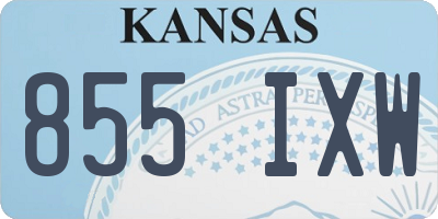 KS license plate 855IXW
