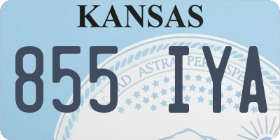 KS license plate 855IYA