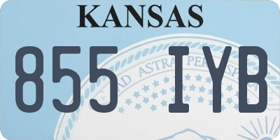 KS license plate 855IYB