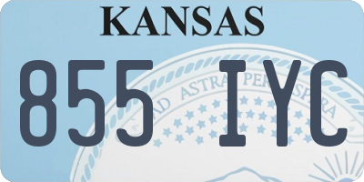 KS license plate 855IYC