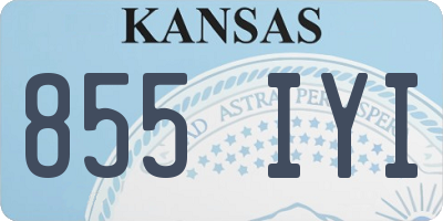 KS license plate 855IYI