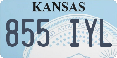 KS license plate 855IYL
