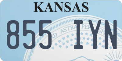 KS license plate 855IYN