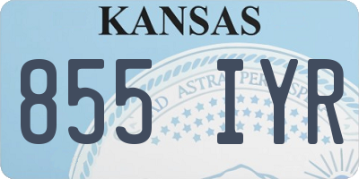 KS license plate 855IYR