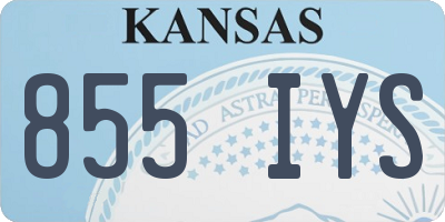 KS license plate 855IYS