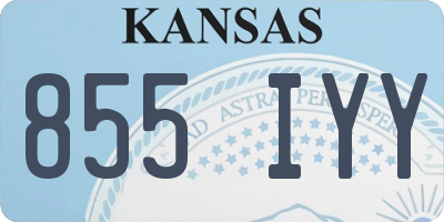 KS license plate 855IYY
