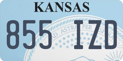 KS license plate 855IZD