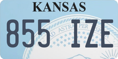 KS license plate 855IZE