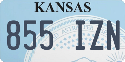 KS license plate 855IZN